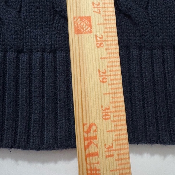 Polo by Ralph Lauren Big & Tall 3XLT Navy Cotton Crewneck Cable-Knit, Red Pony - Picture 14 of 16